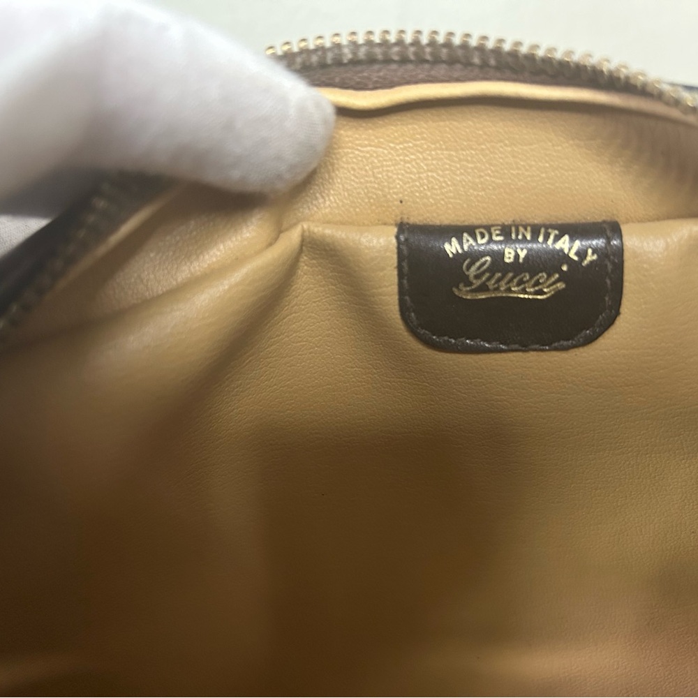 Gucci Vintage Sherry Line Dopp Kit Toiletry Rich Chocolate - Picture 8 of 11